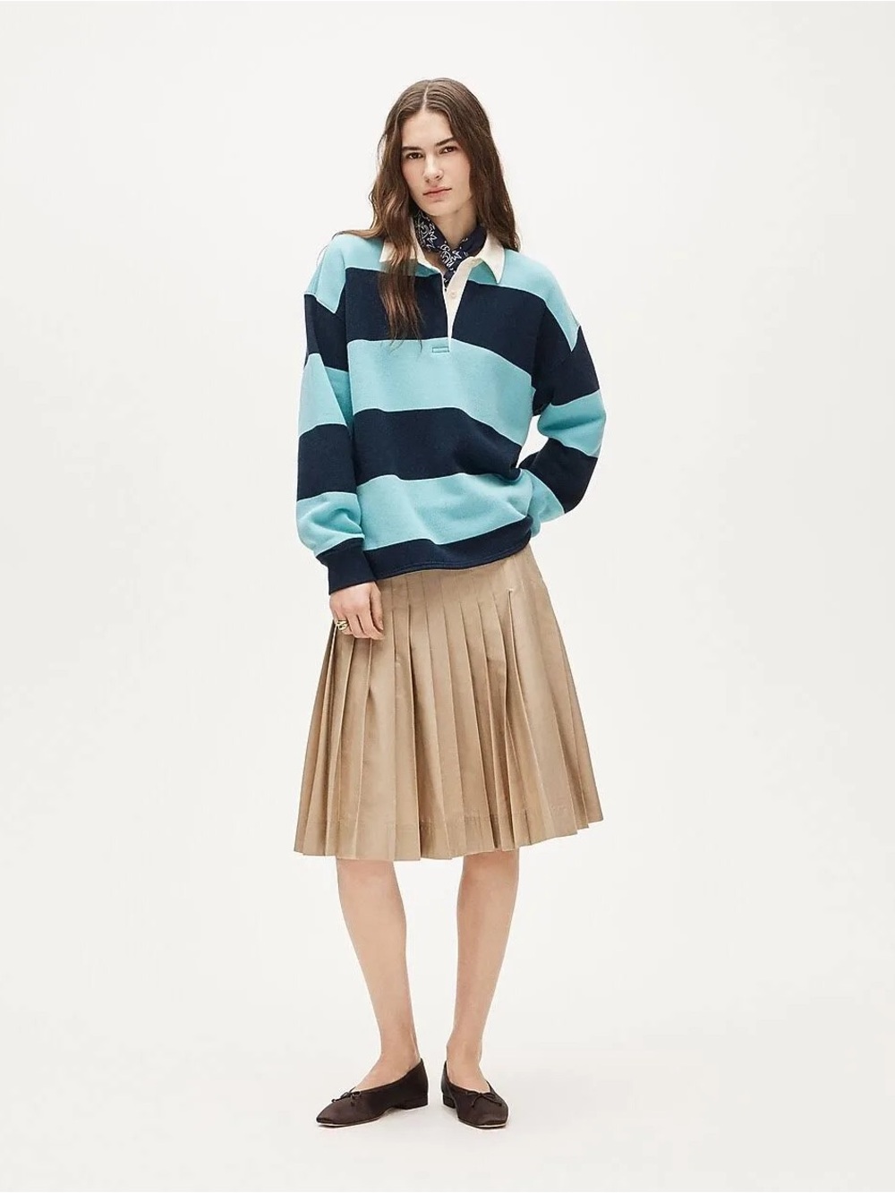 J Crew Heritage terry relaxed rugby sweatshirt - Picture 3 of 6